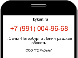 Информация о номере телефона +7 (991) 004-96-68: регион, оператор