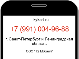 Информация о номере телефона +7 (991) 004-96-88: регион, оператор