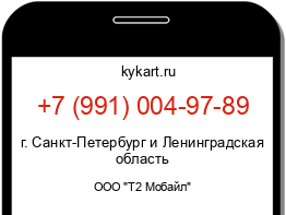 Информация о номере телефона +7 (991) 004-97-89: регион, оператор