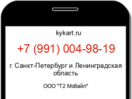 Информация о номере телефона +7 (991) 004-98-19: регион, оператор