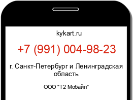 Информация о номере телефона +7 (991) 004-98-23: регион, оператор