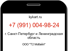 Информация о номере телефона +7 (991) 004-98-24: регион, оператор