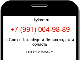 Информация о номере телефона +7 (991) 004-98-89: регион, оператор