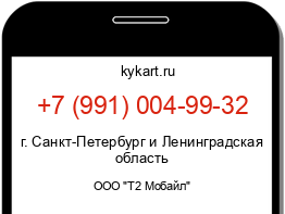 Информация о номере телефона +7 (991) 004-99-32: регион, оператор