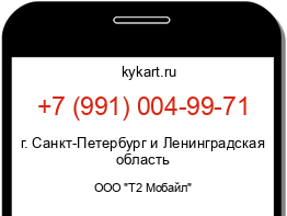 Информация о номере телефона +7 (991) 004-99-71: регион, оператор