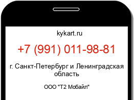 Информация о номере телефона +7 (991) 011-98-81: регион, оператор