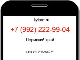 Информация о номере телефона +7 (992) 222-99-04: регион, оператор