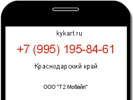 Информация о номере телефона +7 (995) 195-84-61: регион, оператор