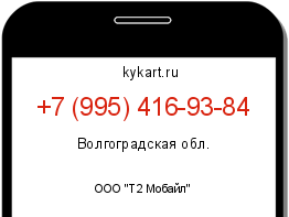 Информация о номере телефона +7 (995) 416-93-84: регион, оператор