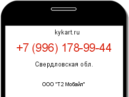Информация о номере телефона +7 (996) 178-99-44: регион, оператор