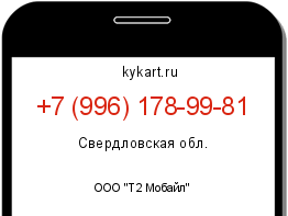 Информация о номере телефона +7 (996) 178-99-81: регион, оператор