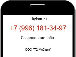 Информация о номере телефона +7 (996) 181-34-97: регион, оператор