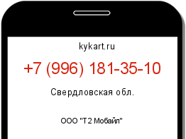 Информация о номере телефона +7 (996) 181-35-10: регион, оператор