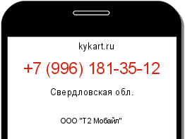 Информация о номере телефона +7 (996) 181-35-12: регион, оператор