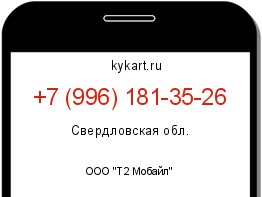 Информация о номере телефона +7 (996) 181-35-26: регион, оператор