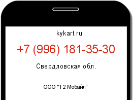 Информация о номере телефона +7 (996) 181-35-30: регион, оператор