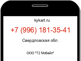 Информация о номере телефона +7 (996) 181-35-41: регион, оператор