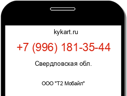 Информация о номере телефона +7 (996) 181-35-44: регион, оператор