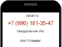 Информация о номере телефона +7 (996) 181-35-47: регион, оператор