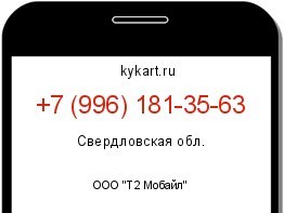 Информация о номере телефона +7 (996) 181-35-63: регион, оператор