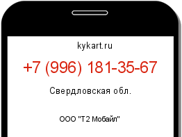 Информация о номере телефона +7 (996) 181-35-67: регион, оператор