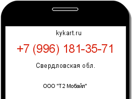 Информация о номере телефона +7 (996) 181-35-71: регион, оператор