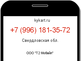 Информация о номере телефона +7 (996) 181-35-72: регион, оператор