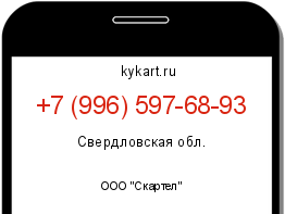Информация о номере телефона +7 (996) 597-68-93: регион, оператор