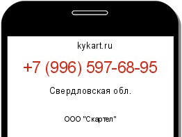 Информация о номере телефона +7 (996) 597-68-95: регион, оператор