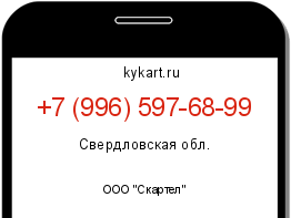 Информация о номере телефона +7 (996) 597-68-99: регион, оператор