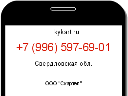 Информация о номере телефона +7 (996) 597-69-01: регион, оператор