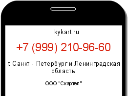Информация о номере телефона +7 (999) 210-96-60: регион, оператор