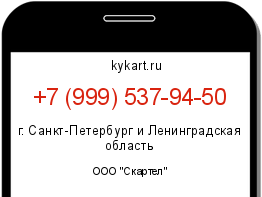 Информация о номере телефона +7 (999) 537-94-50: регион, оператор