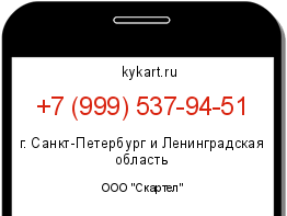 Информация о номере телефона +7 (999) 537-94-51: регион, оператор