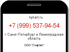 Информация о номере телефона +7 (999) 537-94-54: регион, оператор