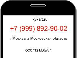 Информация о номере телефона +7 (999) 892-90-02: регион, оператор