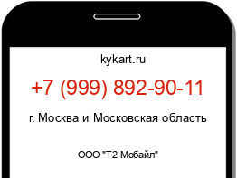 Информация о номере телефона +7 (999) 892-90-11: регион, оператор