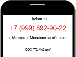 Информация о номере телефона +7 (999) 892-90-22: регион, оператор