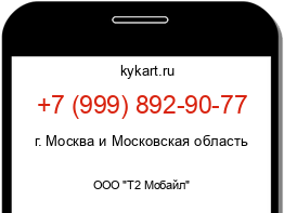 Информация о номере телефона +7 (999) 892-90-77: регион, оператор