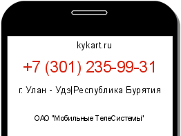 Информация о номере телефона +7 (301) 235-99-31: регион, оператор