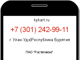 Информация о номере телефона +7 (301) 242-99-11: регион, оператор