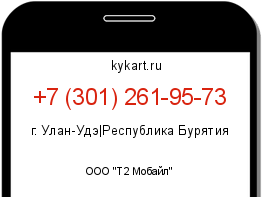 Информация о номере телефона +7 (301) 261-95-73: регион, оператор
