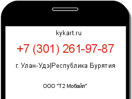 Информация о номере телефона +7 (301) 261-97-87: регион, оператор