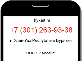 Информация о номере телефона +7 (301) 263-93-38: регион, оператор