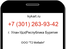 Информация о номере телефона +7 (301) 263-93-42: регион, оператор