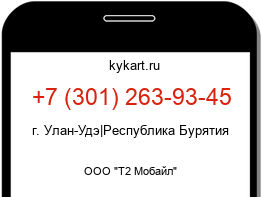 Информация о номере телефона +7 (301) 263-93-45: регион, оператор