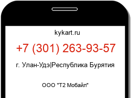 Информация о номере телефона +7 (301) 263-93-57: регион, оператор