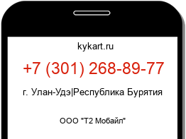 Информация о номере телефона +7 (301) 268-89-77: регион, оператор