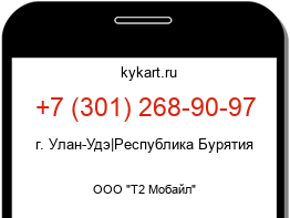 Информация о номере телефона +7 (301) 268-90-97: регион, оператор
