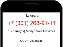 Информация о номере телефона +7 (301) 268-91-14: регион, оператор